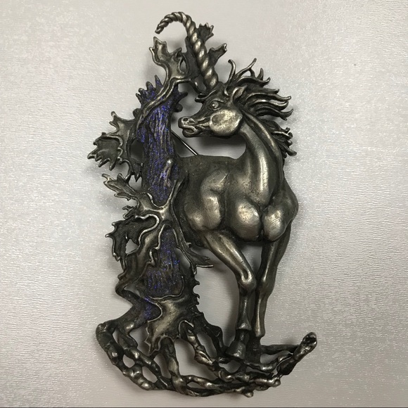 /"JJ/" Jonette Jewelry Silver Pewter /'Leopard in Tree/' Pin ~ Beautiful Piece
